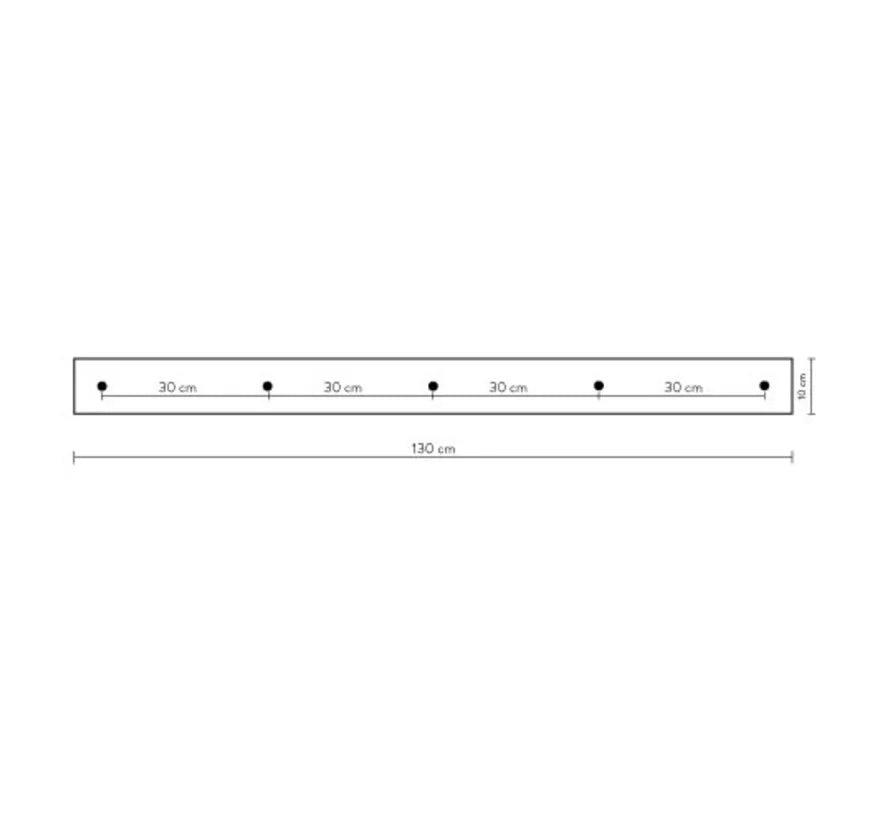 Plafondplaat 5-gaats - 130cm