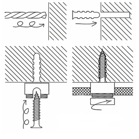 Plafond/wandhaakje