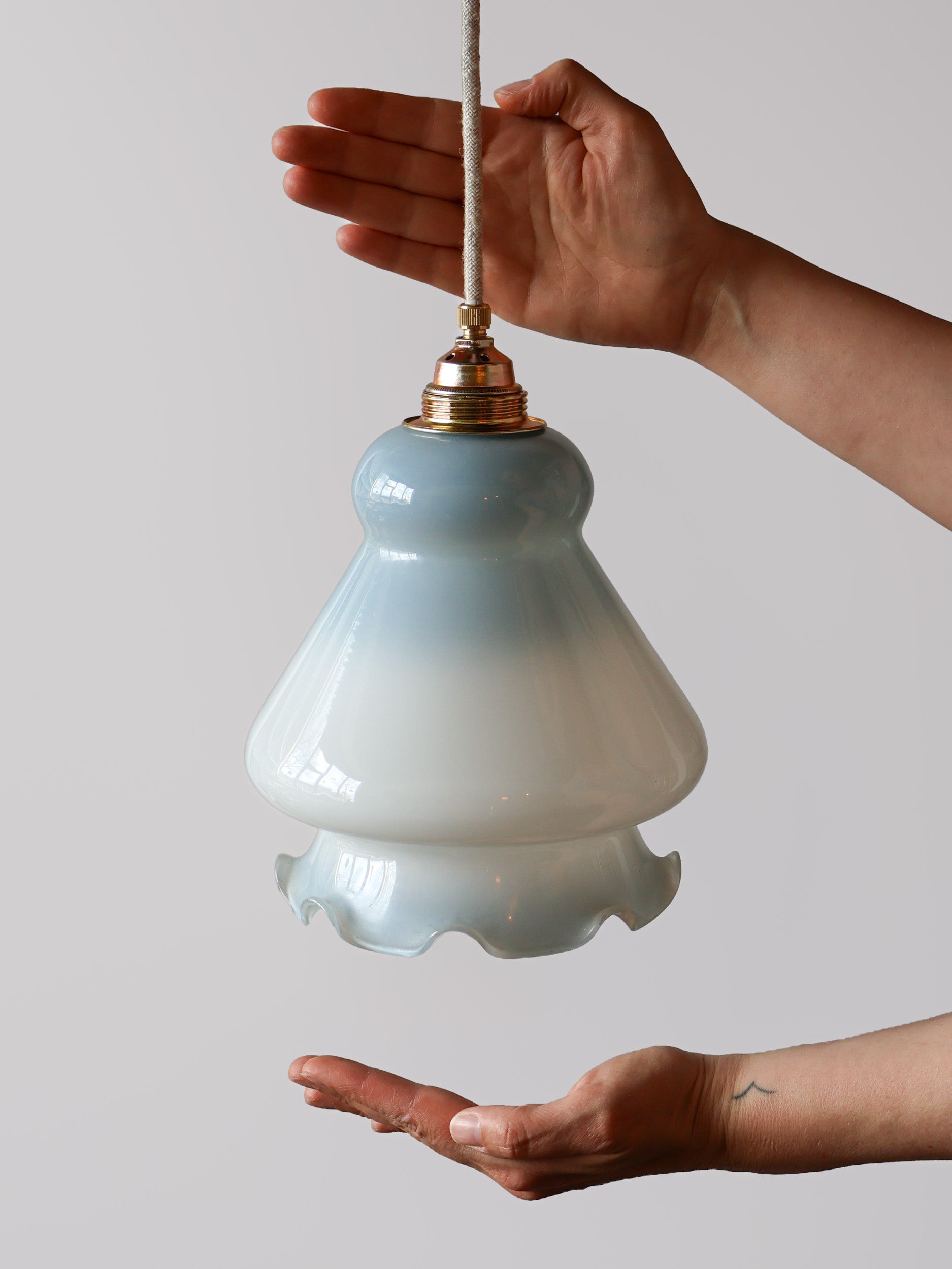 vintage opaline glas lamp