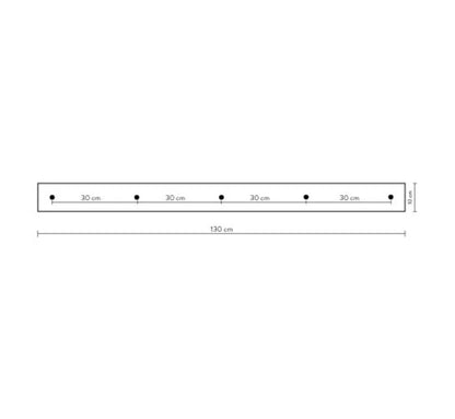 Plafondplaat 5-gaats - 130cm