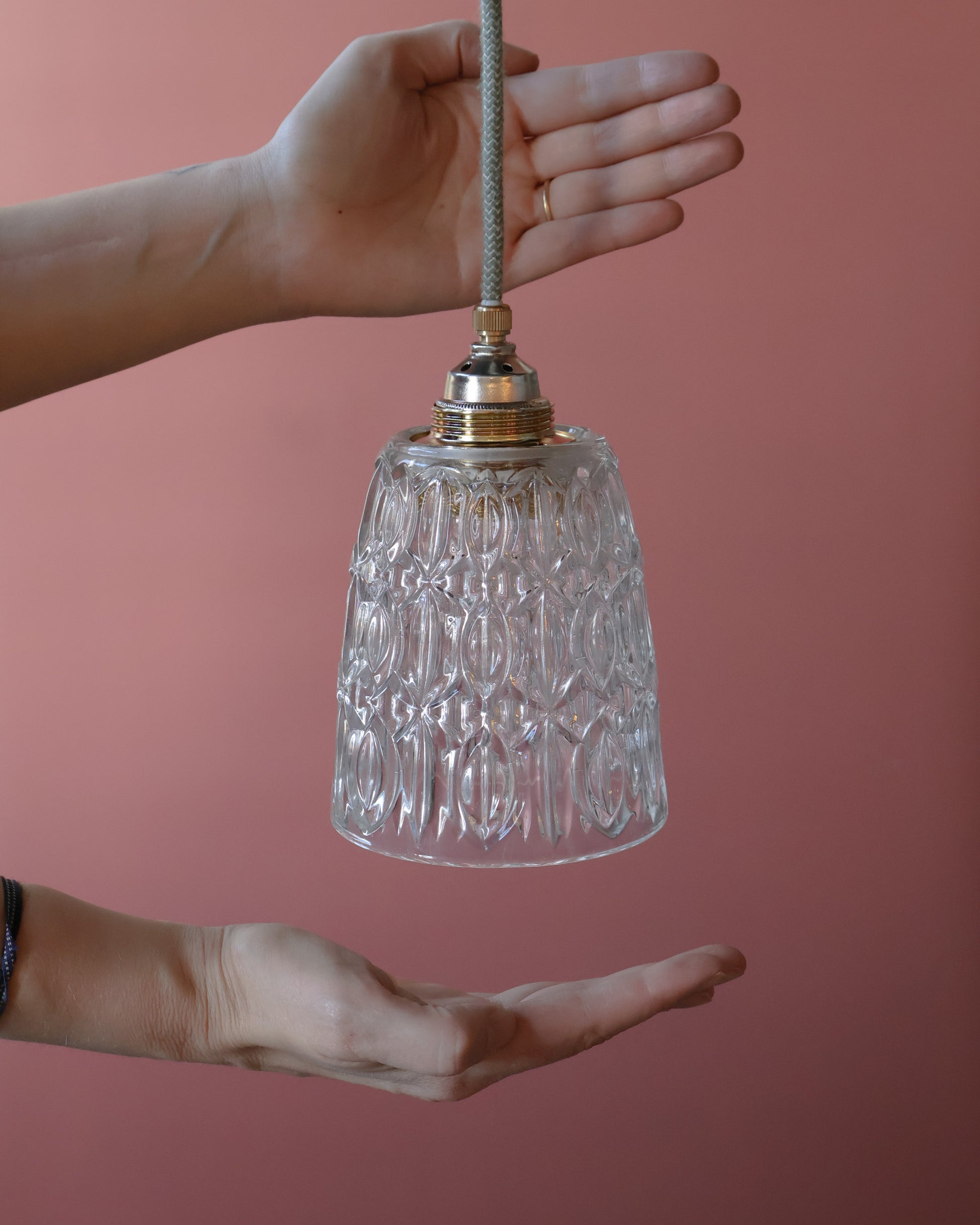 transparant vintage lampje van helder glas