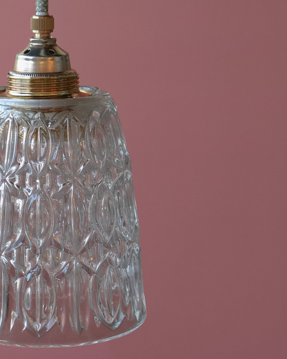 transparant vintage lampje van helder glas