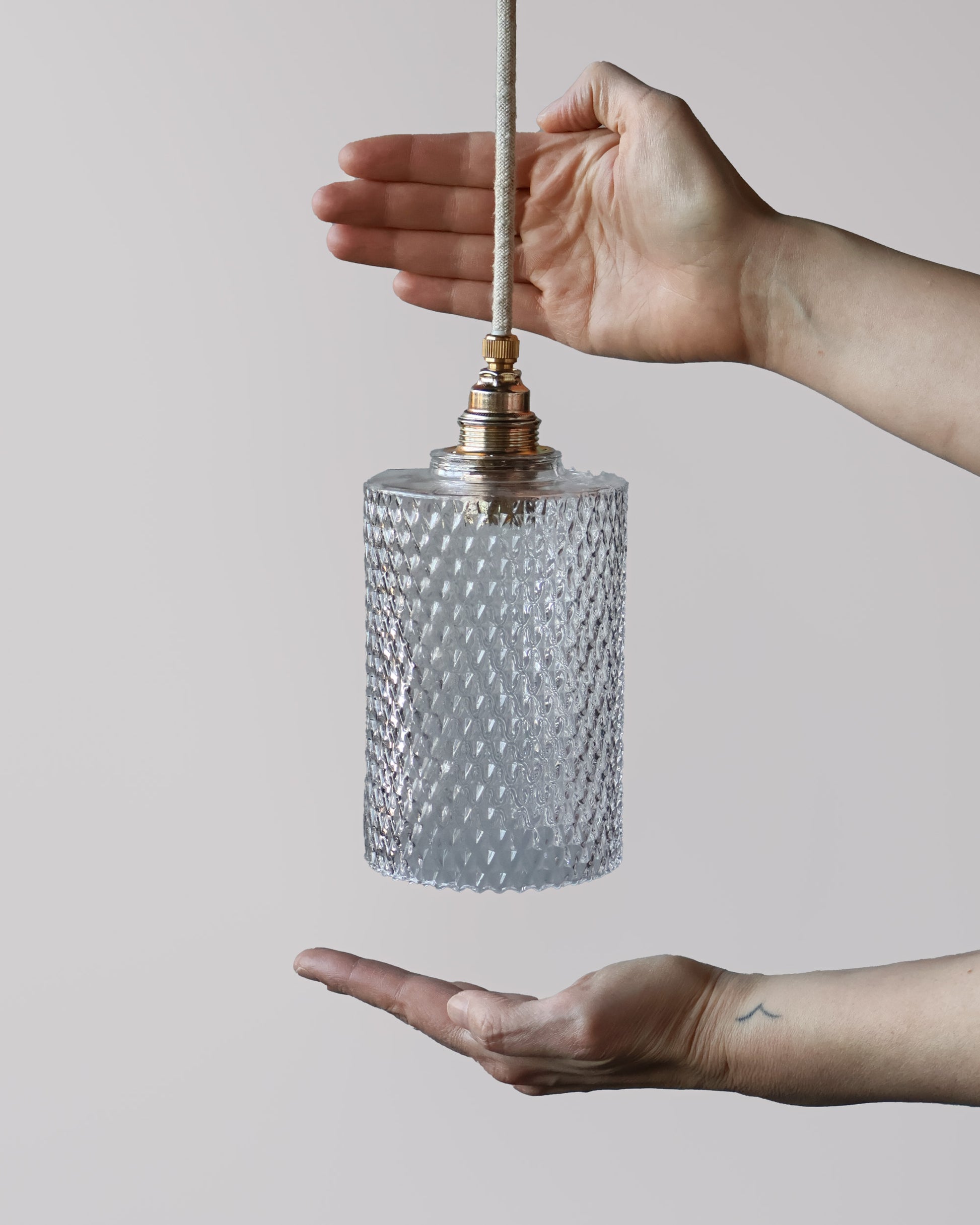 transparant vintage lampje van helder glas